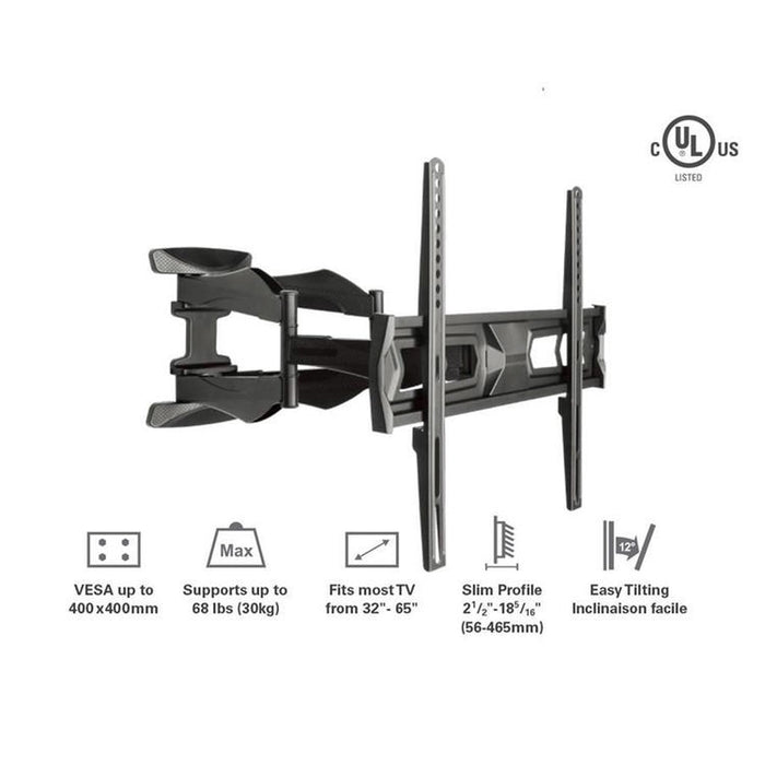 Syncmount SM-3265FM | Support mural articulé pour téléviseur 32" à 65" - Jusqu'à 66 lb-SONXPLUS Victoriaville