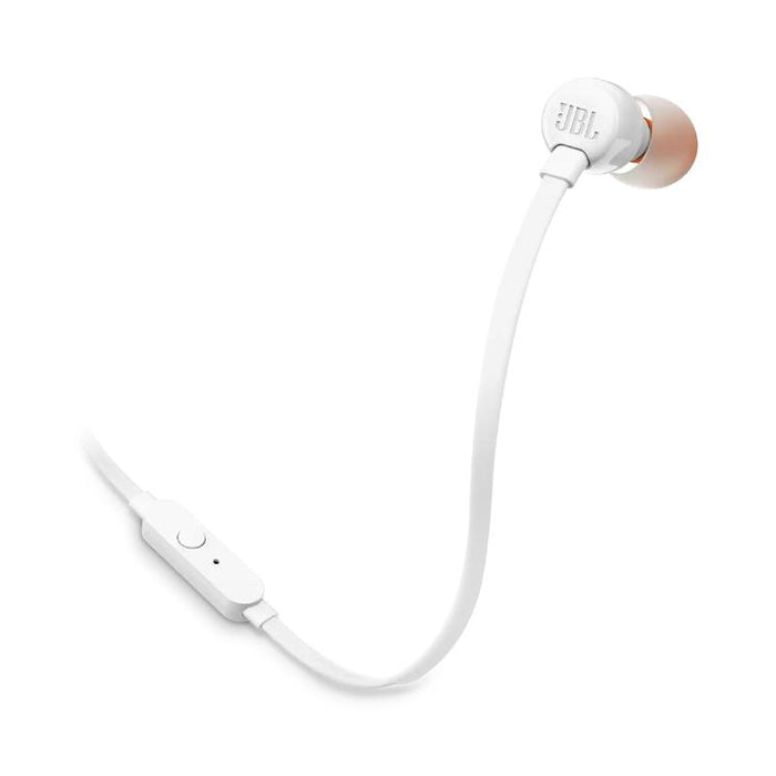 JBL Tune 110 | Écouteurs filaire intra-auriculaires - Avec télécommande 1 bouton - Microphone - Blanc-SONXPLUS Victoriaville