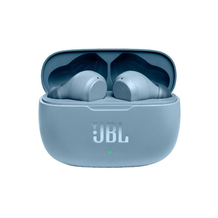 JBL Vibe 200TWS | Écouteurs 100% sans fil intra-auriculaires - Bluetooth - Son JBL Deep Bass - Microphone - Bleu-SONXPLUS Victoriaville