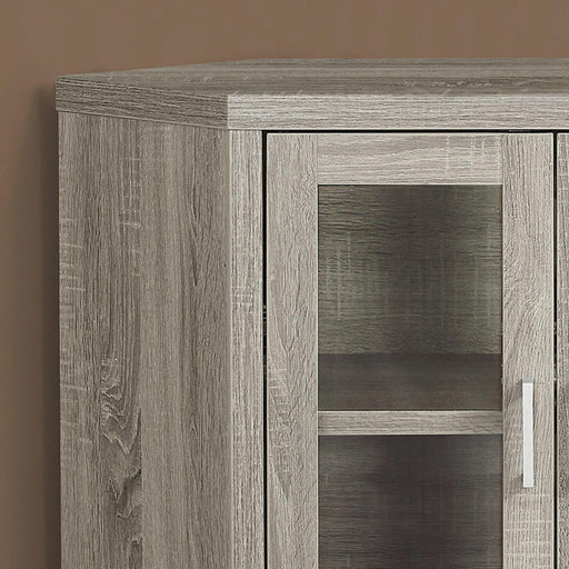 Monarch Specialties I 2701 | Meuble TV - 42" - En coin - Portes vitrés - Taupe Foncé-SONXPLUS Victoriaville