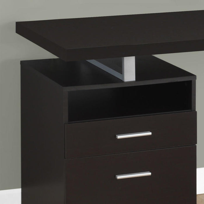 Monarch Specialties I 7143 | Meuble d'ordinateur - 60" - Métal argent - Espresso-SONXPLUS Victoriaville