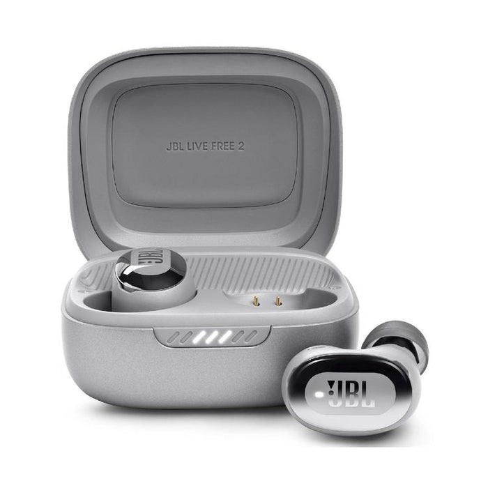 JBL Live Free 2 | Écouteurs intra-auriculaires - 100% Sans fil - Bluetooth - Smart Ambient - Microphones - Argent-SONXPLUS Victoriaville