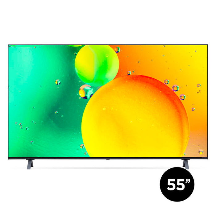 LG 55NANO75UQA | Téléviseur intelligent 55" NanoCell 4K - DEL - Série Nano75 - HDR - Processeur IA a5 Gen5 4K - Noir-SONXPLUS Victoriaville