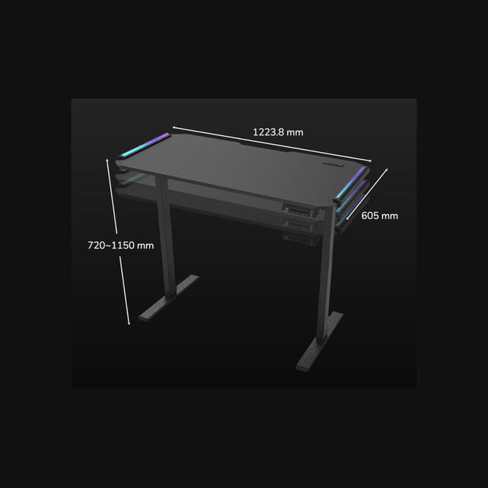 Cougar E-Deimus 120 | Table de jeu électrique - Ports intégrés - Éclairage RVB - Noir-SONXPLUS Victoriaville