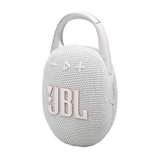 JBL Clip 5 | Haut-parleur à mousqueton portable - Bluetooth - IP67 - Blanc-SONXPLUS Victoriaville