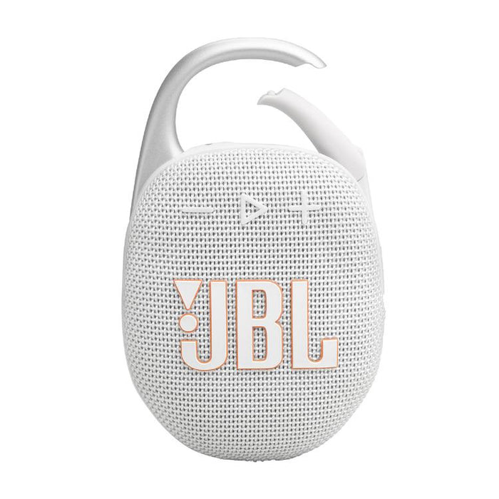 JBL Clip 5 | Haut-parleur à mousqueton portable - Bluetooth - IP67 - Blanc-SONXPLUS Victoriaville