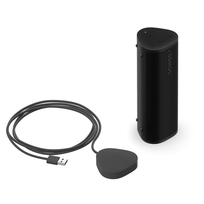 Sonos | Ensemble de Recharge Roam - 1 Haut-parleur Roam 2 portatif - 1 Chargeur Roam - Noir-SONXPLUS Victoriaville