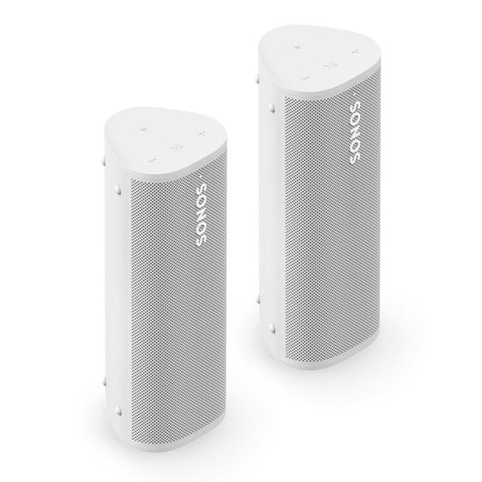 Sonos | Ensemble Aventure - 2 Haut-parleurs Roam 2 portatifs - Bluetooth - Étanche - Blanc-SONXPLUS Victoriaville