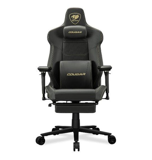 Cougar Armor Evo M | Chaise de jeu - Coussin lombaire - Accoudoir réglable 5D - Noir/Or-SONXPLUS Victoriaville