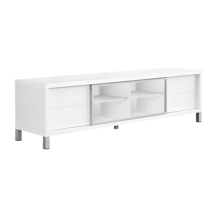 Monarch Specialties I2537 | Meuble Téléviseur - 70" - Blanc-SONXPLUS Victoriaville