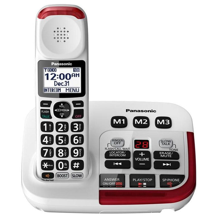 Panasonic KX-TGM470W | Téléphone sans fil - 1 combiné - Répondeur - Amplifié 2X - Blanc-SONXPLUS Victoriaville