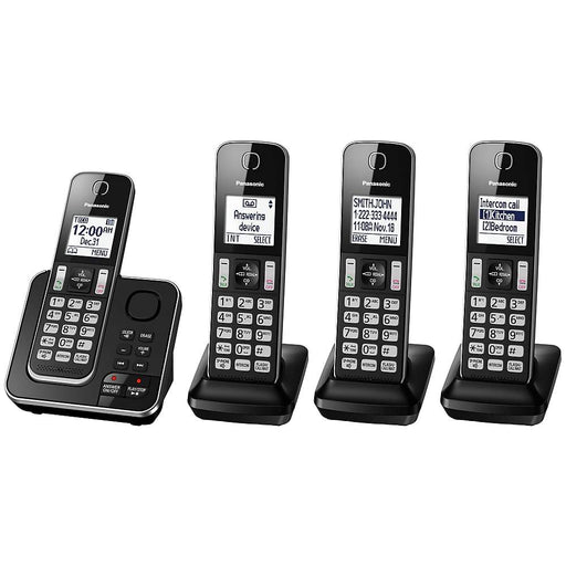 Panasonic KX-TGD394B | Téléphone sans fil - 4 combinés - Répondeur - Noir-SONXPLUS Victoriaville